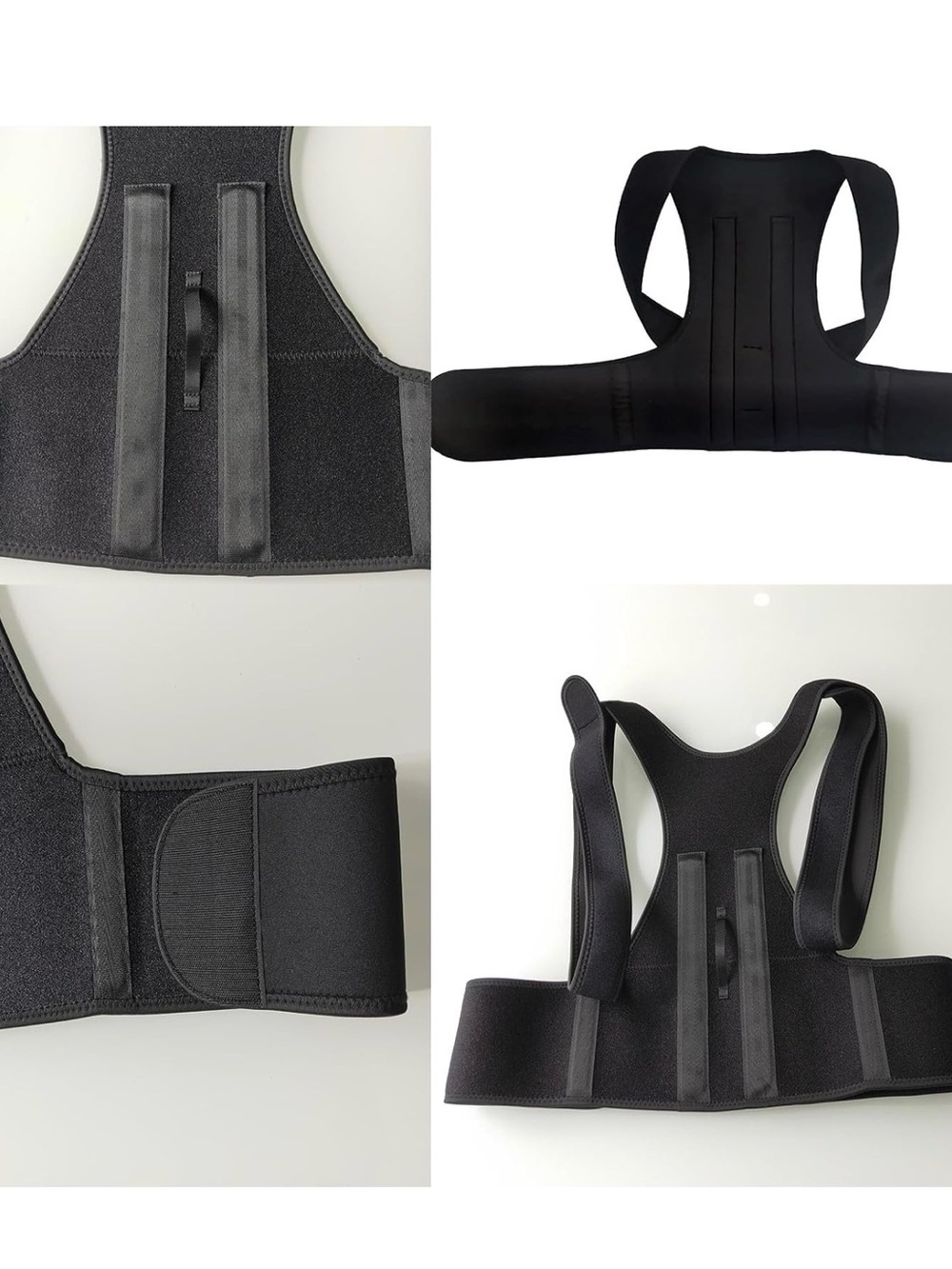 Adjustable Black Posture Corrector Brace